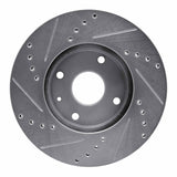 Dynamic Friction 2004-2010 Chevrolet Epica (Mexico) Front Right Drilled & Slotted Silver Brake Rotor by Dynamic Friction Company 631-01008R