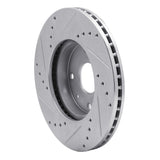 Dynamic Friction 2004-2010 Chevrolet Epica (Mexico) Front Right Drilled & Slotted Silver Brake Rotor by Dynamic Friction Company 631-01008R