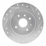 Dynamic Friction 2004-2010 Chevrolet Epica (USA/Canada) Rear Left Drilled & Slotted Silver Brake Rotor by Dynamic Friction Company 631-01009L