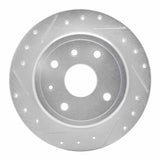 Dynamic Friction 2004-2010 Chevrolet Epica (USA/Canada) Rear Left Drilled & Slotted Silver Brake Rotor by Dynamic Friction Company 631-01009L