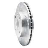 Dynamic Friction 2004-2010 Chevrolet Optra (USA/Canada) Front Left Drilled & Slotted Silver Brake Rotor by Dynamic Friction Company 631-01010L