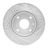 Dynamic Friction 2004-2010 Chevrolet Optra (USA/Canada) Front Left Drilled & Slotted Silver Brake Rotor by Dynamic Friction Company 631-01010L