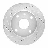 Dynamic Friction 2004-2010 Chevrolet Optra (USA/Canada) Front Left Drilled & Slotted Silver Brake Rotor by Dynamic Friction Company 631-01010L