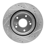 Dynamic Friction 2006-2017 Suzuki Grand Vitara (Mexico) Front Left Drilled & Slotted Silver Brake Rotor by Dynamic Friction Company 631-01014L