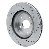 Dynamic Friction 2006-2017 Suzuki Grand Vitara (Mexico) Front Left Drilled & Slotted Silver Brake Rotor by Dynamic Friction Company 631-01014L