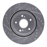 Dynamic Friction 2006-2017 Suzuki Grand Vitara Front Right Drilled & Slotted Silver Brake Rotor by Dynamic Friction Company 631-01014R