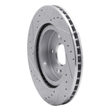 Dynamic Friction 2006-2017 Suzuki Grand Vitara Front Right Drilled & Slotted Silver Brake Rotor by Dynamic Friction Company 631-01014R