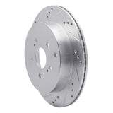 Dynamic Friction 2009-2017 Suzuki Grand Vitara (Mexico) Rear Left Drilled & Slotted Silver Brake Rotor by Dynamic Friction Company 631-01015L