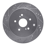Dynamic Friction 2009-2017 Suzuki Grand Vitara (Mexico) Rear Left Drilled & Slotted Silver Brake Rotor by Dynamic Friction Company 631-01015L