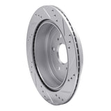 Dynamic Friction 2009-2017 Suzuki Grand Vitara (Mexico) Rear Left Drilled & Slotted Silver Brake Rotor by Dynamic Friction Company 631-01015L