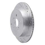 Dynamic Friction 2009-2017 Suzuki Grand Vitara (Mexico) Rear Right Drilled & Slotted Silver Brake Rotor by Dynamic Friction Company 631-01015R
