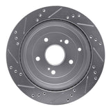 Dynamic Friction 2009-2017 Suzuki Grand Vitara (Mexico) Rear Right Drilled & Slotted Silver Brake Rotor by Dynamic Friction Company 631-01015R