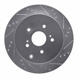 Dynamic Friction 2009-2017 Suzuki Grand Vitara (Mexico) Rear Right Drilled & Slotted Silver Brake Rotor by Dynamic Friction Company 631-01015R