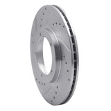 R1 Concepts 1967-1988 Porsche 911 Front Left Drilled & Slotted Silver Brake Rotor by R1 Concepts 631-02001L