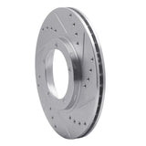 R1 Concepts 1967-1988 Porsche 944 (Excl Turbo) Front Right Drilled & Slotted Silver Brake Rotor