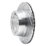 R1 Concepts 1969-1983 Porsche 911 Rear Left Drilled & Slotted Silver Brake Rotor