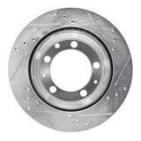 R1 Concepts 1977-1988 Porsche 924 Rear Left Drilled & Slotted Silver Brake Rotor by R1 Concepts 631-02006L