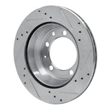 R1 Concepts 1977-1988 Porsche 924 Rear Left Drilled & Slotted Silver Brake Rotor by R1 Concepts 631-02006L