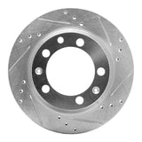 R1 Concepts 1977-1988 Porsche 944 (Excl Turbo) Rear Right Drilled & Slotted Silver Brake Rotor by R1 Concepts 631-02006R