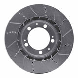 R1 Concepts 1986-1991 Porsche 944 (Excl Turbo) Right Front Drilled & Slotted Silver Brake Rotor by R1 Concepts 631-02009D