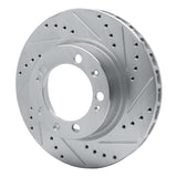 R1 Concepts 1986-1991 Porsche 928 Left Front Drilled & Slotted Silver Brake Rotor by R1 Concepts 631-02010D