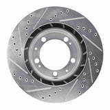 R1 Concepts 1986-1991 Porsche 928 Left Front Drilled & Slotted Silver Brake Rotor by R1 Concepts 631-02010D