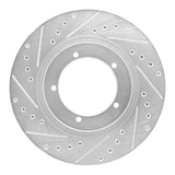 R1 Concepts 1986-1986 Porsche 944 Turbo Front Left Drilled & Slotted Silver Brake Rotor by R1 Concepts 631-02018L