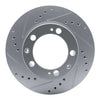R1 Concepts 1987-1995 Porsche 968 Front Left Drilled & Slotted Silver Brake Rotor
