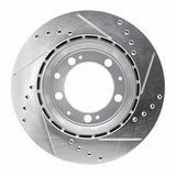 R1 Concepts 1986-1995 Porsche 944 Turbo Rear Left Drilled & Slotted Silver Brake Rotor by R1 Concepts 631-02020L