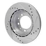 R1 Concepts 1986-1995 Porsche 944 Turbo Rear Left Drilled & Slotted Silver Brake Rotor by R1 Concepts 631-02020L