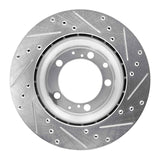 R1 Concepts 1987-1997 Porsche 944 (Excl Turbo) Rear Left Drilled & Slotted Silver Brake Rotor by R1 Concepts 631-02021L