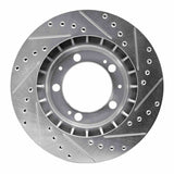 R1 Concepts 1989-1997 Porsche 911 Front Left Drilled & Slotted Silver Brake Rotor by R1 Concepts 631-02023L