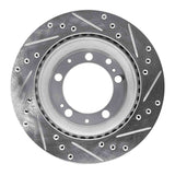 R1 Concepts 1987-1989 Porsche 944 (Excl Turbo) Rear Left Drilled & Slotted Silver Brake Rotor by R1 Concepts 631-02024L