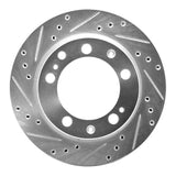 R1 Concepts 1987-1989 Porsche 944 (Excl Turbo) Rear Left Drilled & Slotted Silver Brake Rotor by R1 Concepts 631-02024L