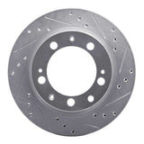 R1 Concepts 1987-1989 Porsche 944 (Excl Turbo) Rear Right Drilled & Slotted Silver Brake Rotor by R1 Concepts 631-02024R