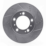 R1 Concepts 1997-2004 Porsche Boxster Front Right Drilled & Slotted Silver Brake Rotor by R1 Concepts 631-02028R