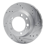 R1 Concepts 1991-1997 Porsche 911 Left Rear Drilled & Slotted Silver Brake Rotor by R1 Concepts 631-02030D