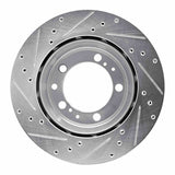 R1 Concepts 1991-1997 Porsche 911 Left Rear Drilled & Slotted Silver Brake Rotor by R1 Concepts 631-02030D