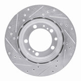 R1 Concepts 1991-1997 Porsche 911 Right Rear Drilled & Slotted Silver Brake Rotor by R1 Concepts 631-02031D