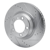 Dynamic Friction 2007-2016 Porsche 911 Left Rear Drilled & Slotted Silver Brake Rotor by Dynamic Friction Company 631-02047D