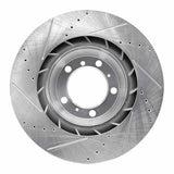 Dynamic Friction 2007-2016 Porsche 911 Left Rear Drilled & Slotted Silver Brake Rotor by Dynamic Friction Company 631-02047D