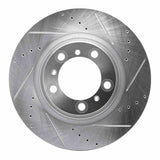 Dynamic Friction 2007-2016 Porsche 911 Left Rear Drilled & Slotted Silver Brake Rotor by Dynamic Friction Company 631-02047D