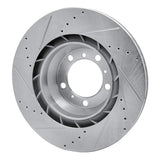 Dynamic Friction 2007-2016 Porsche 911 Left Rear Drilled & Slotted Silver Brake Rotor by Dynamic Friction Company 631-02047D