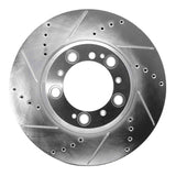 R1 Concepts 1999-2023 Porsche 911 Right Rear Drilled & Slotted Silver Brake Rotor by R1 Concepts 631-02066D