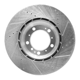 R1 Concepts 1999-2023 Porsche 911 Left Rear Drilled & Slotted Silver Brake Rotor by R1 Concepts 631-02067D