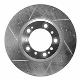 R1 Concepts 1999-2023 Porsche 911 Left Rear Drilled & Slotted Silver Brake Rotor by R1 Concepts 631-02067D