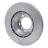 R1 Concepts 1999-2023 Porsche 911 Left Rear Drilled & Slotted Silver Brake Rotor by R1 Concepts 631-02067D
