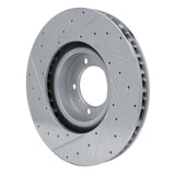 Dynamic Friction 2010-2024 Audi e-Tron GT Right Front Drilled & Slotted Silver Brake Rotor by Dynamic Friction Company 631-02085D