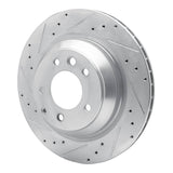 Dynamic Friction 2005-2018 Porsche Cayenne Rear Left Drilled & Slotted Silver Brake Rotor by Dynamic Friction Company 631-02089L