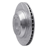 Dynamic Friction 2005-2018 Porsche Cayenne Rear Right Drilled & Slotted Silver Brake Rotor by Dynamic Friction Company 631-02089R